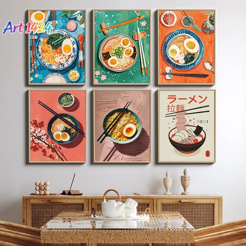 Japanese Restaurant Lifestyle - Abstrakcyjny japoński styl, pyszne makarony lamian,