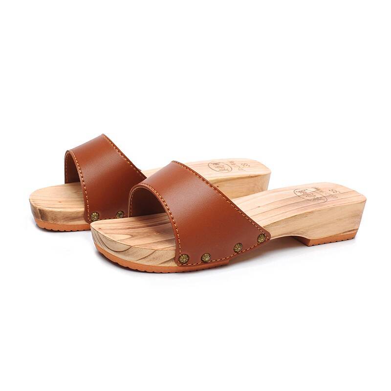 Geta Wooden Sandal - Damskie drewniane kapcie letnie japońskie geta