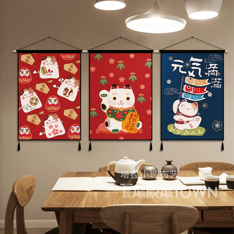 Japanese Lucky Cat Cloth Art A – Japanese Restaurant Lifestyle recenzja i cena